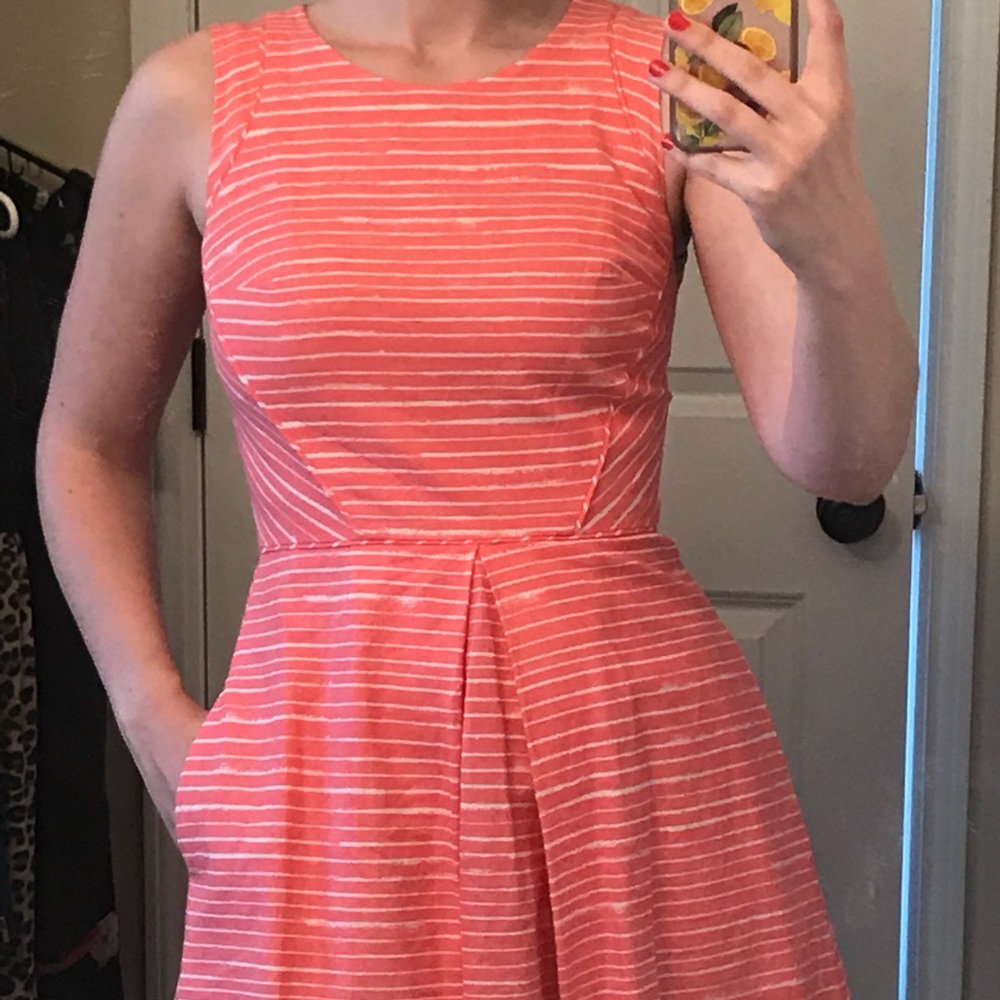 Orange Linen Summer Dress...with *pockets!*